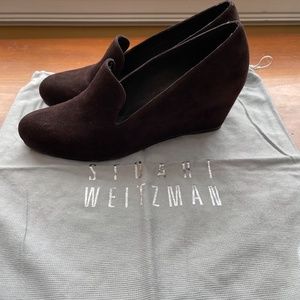Brown Stuart Weitzman Suede Wedges